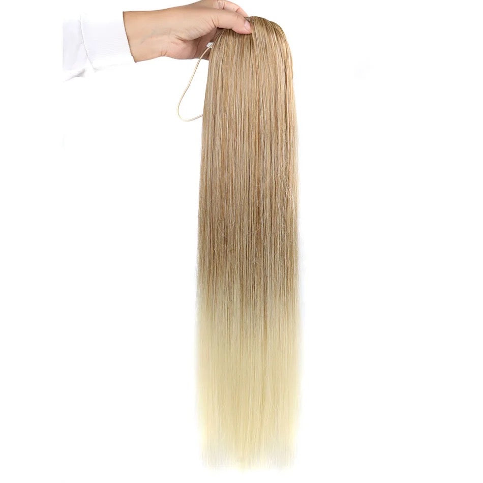 Coada Din Par Sintetic Tip Snur OMBRE  Blond