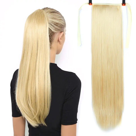 Coada Din Par Sintetic Tip Snur - Blond  50 cm